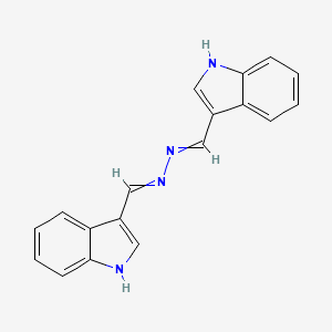 molecular formula C18H14N4 B1218755 Indole-3-carboxaldehyde azine 