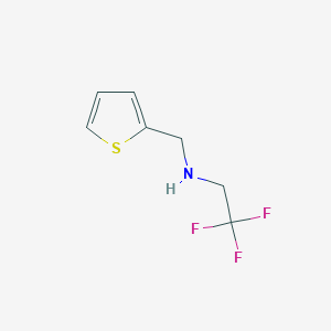 molecular formula C7H8F3NS B12187583 (Thiophen-2-ylmethyl)(2,2,2-trifluoroethyl)amine 