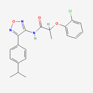 molecular formula C20H20ClN3O3 B12187589 2-(2-chlorophenoxy)-N-{4-[4-(propan-2-yl)phenyl]-1,2,5-oxadiazol-3-yl}propanamide 
