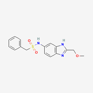 molecular formula C16H17N3O3S B12187596 N-[2-(methoxymethyl)-1H-benzimidazol-5-yl]-1-phenylmethanesulfonamide 