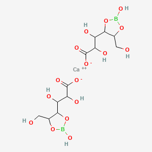 molecular formula C6H11BO8 B1218763 Calcium borogluconate CAS No. 5743-34-0
