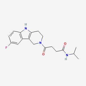 molecular formula C18H22FN3O2 B12187637 4-(8-fluoro-1,3,4,5-tetrahydro-2H-pyrido[4,3-b]indol-2-yl)-4-oxo-N-(propan-2-yl)butanamide 