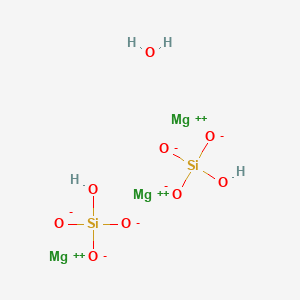 molecular formula Mg3Si2H4O9<br>Mg3(Si2O5)(OH)4<br>H4Mg3O9Si2 B1218767 CHRYSOTILE ASBESTOS CAS No. 12001-29-5
