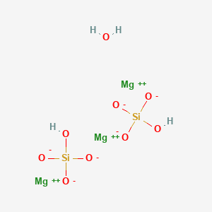 molecular formula Mg3Si2H4O9<br>Mg3(Si2O5)(OH)4<br>H4Mg3O9Si2 B1218767 石棉 CAS No. 12001-29-5