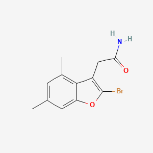 molecular formula C12H12BrNO2 B12187690 2-(2-Bromo-4,6-dimethyl-1-benzofuran-3-yl)acetamide 