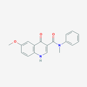 molecular formula C18H16N2O3 B12187702 4-hydroxy-6-methoxy-N-methyl-N-phenylquinoline-3-carboxamide 