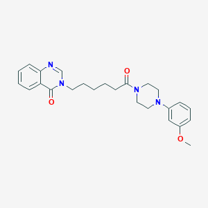 molecular formula C25H30N4O3 B12187785 3-{6-[4-(3-methoxyphenyl)piperazin-1-yl]-6-oxohexyl}quinazolin-4(3H)-one 