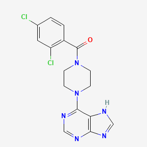 molecular formula C16H14Cl2N6O B12187789 (2,4-dichlorophenyl)[4-(9H-purin-6-yl)piperazin-1-yl]methanone 