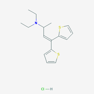 molecular formula C16H22ClNS2 B1218779 Diethylthiambutene hydrochloride CAS No. 132-19-4