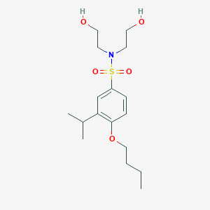 molecular formula C17H29NO5S B12187808 Bis(2-hydroxyethyl){[4-butoxy-3-(methylethyl)phenyl]sulfonyl}amine 