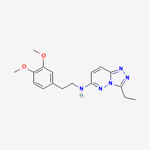 molecular formula C17H21N5O2 B12187813 N-[2-(3,4-dimethoxyphenyl)ethyl]-3-ethyl[1,2,4]triazolo[4,3-b]pyridazin-6-amine 