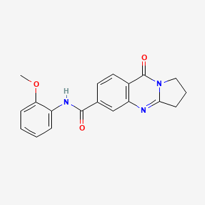 molecular formula C19H17N3O3 B12187814 N-(2-methoxyphenyl)-9-oxo-1,2,3,9-tetrahydropyrrolo[2,1-b]quinazoline-6-carboxamide CAS No. 878566-38-2