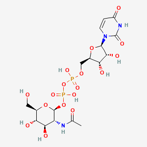 molecular formula C17H27N3O17P2 B1218782 二磷酸乌苷-N-乙酰葡糖胺 CAS No. 528-04-1