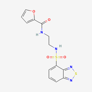molecular formula C13H12N4O4S2 B12187869 N-[2-(2lambda4,1,3-benzothiadiazole-4-sulfonamido)ethyl]furan-2-carboxamide 