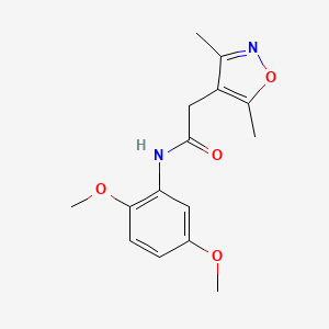 molecular formula C15H18N2O4 B12187879 N-(2,5-dimethoxyphenyl)-2-(3,5-dimethyl-1,2-oxazol-4-yl)acetamide 