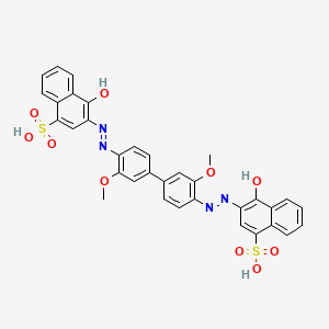 molecular formula C34H26N4O10S2 B1218788 Benzoazurin 