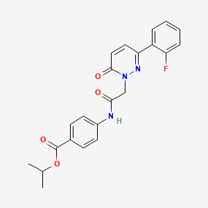 molecular formula C22H20FN3O4 B12187913 propan-2-yl 4-({[3-(2-fluorophenyl)-6-oxopyridazin-1(6H)-yl]acetyl}amino)benzoate 