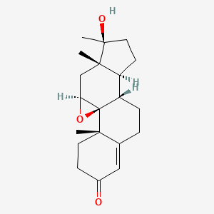 molecular formula C20H28O3 B1218798 9,11-Epoxy-17-hydroxy-17-methylandrost-4-en-3-one, (9beta,11beta,17beta)- CAS No. 1042-33-7