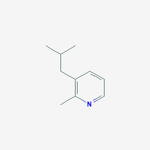 molecular formula C10H15N B012188 Pyridine, 2-methyl-3-(2-methylpropyl)-(9CI) CAS No. 110824-06-1