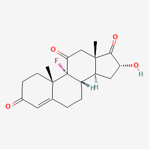 molecular formula C19H23FO4 B1218803 9-Fluoro-16alpha-hydroxyandrost-4-ene-3,11,17-trione CAS No. 2991-06-2