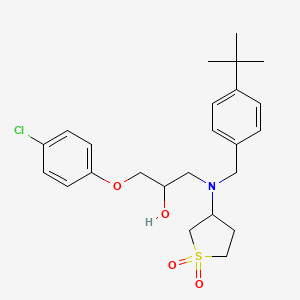 molecular formula C24H32ClNO4S B12188085 1-[(4-Tert-butylbenzyl)(1,1-dioxidotetrahydrothiophen-3-yl)amino]-3-(4-chlorophenoxy)propan-2-ol CAS No. 1015609-93-4