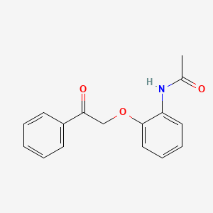 molecular formula C16H15NO3 B12188089 Acetamide, N-[2-(2-oxo-2-phenylethoxy)phenyl]- CAS No. 32683-55-9