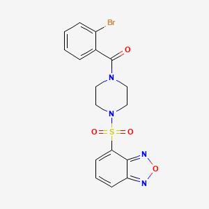 molecular formula C17H15BrN4O4S B12188103 [4-(2,1,3-Benzoxadiazol-4-ylsulfonyl)piperazin-1-yl](2-bromophenyl)methanone 