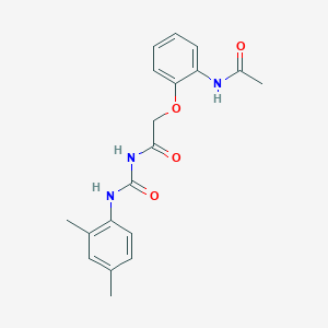 molecular formula C19H21N3O4 B12188107 N-[2-(2-{[(2,4-dimethylphenyl)carbamoyl]amino}-2-oxoethoxy)phenyl]acetamide 