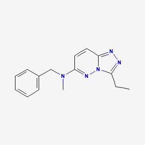 molecular formula C15H17N5 B12188144 N-benzyl-3-ethyl-N-methyl[1,2,4]triazolo[4,3-b]pyridazin-6-amine 