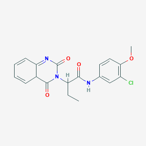molecular formula C19H18ClN3O4 B12188180 N-(3-chloro-4-methoxyphenyl)-2-(2,4-dioxo-4aH-quinazolin-3-yl)butanamide 