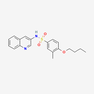 molecular formula C20H22N2O3S B12188185 4-butoxy-3-methyl-N-(3-quinolinyl)benzenesulfonamide 