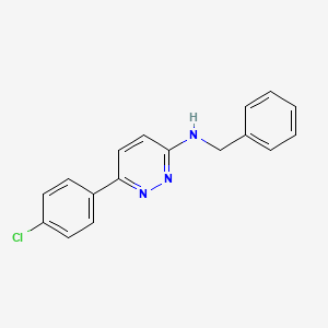 molecular formula C17H14ClN3 B12188202 [6-(4-Chlorophenyl)pyridazin-3-yl]benzylamine 