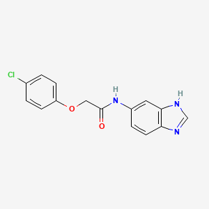 molecular formula C15H12ClN3O2 B12188213 N-(1H-benzimidazol-5-yl)-2-(4-chlorophenoxy)acetamide 