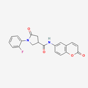 molecular formula C20H15FN2O4 B12188231 1-(2-fluorophenyl)-5-oxo-N-(2-oxo-2H-chromen-6-yl)pyrrolidine-3-carboxamide 