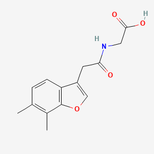 molecular formula C14H15NO4 B12188304 Glycine, N-[2-(6,7-dimethyl-3-benzofuranyl)acetyl]- CAS No. 1370051-12-9