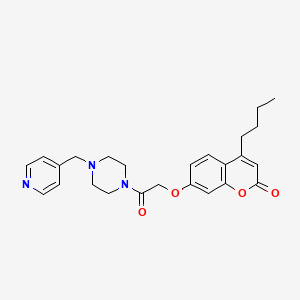 molecular formula C25H29N3O4 B12188317 4-butyl-7-{2-oxo-2-[4-(4-pyridinylmethyl)-1-piperazinyl]ethoxy}-2H-chromen-2-one 