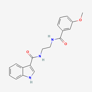 molecular formula C19H19N3O3 B12188323 N-(2-{[(3-methoxyphenyl)carbonyl]amino}ethyl)-1H-indole-3-carboxamide 