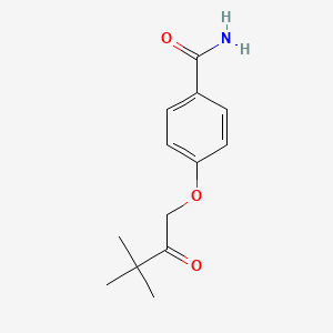 molecular formula C13H17NO3 B12188339 4-(3,3-Dimethyl-2-oxobutoxy)benzamide 