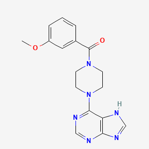 molecular formula C17H18N6O2 B12188462 (3-methoxyphenyl)[4-(9H-purin-6-yl)piperazin-1-yl]methanone 