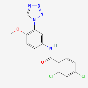 molecular formula C15H11Cl2N5O2 B12188570 2,4-dichloro-N-[4-methoxy-3-(1H-tetrazol-1-yl)phenyl]benzamide 