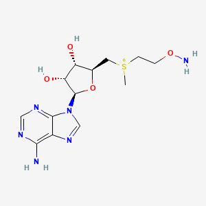 molecular formula C13H21N6O4S+ B1218858 (2-Aminooxy-ethyl)-[5-(6-amino-purin-9-YL)-3,4-dihydroxy-tetrahydro-furan-2-ylmethyl]-methyl-sulfonium 