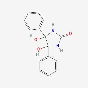molecular formula C15H14N2O3 B12188621 4,5-Dihydroxy-4,5-diphenylimidazolidin-2-one CAS No. 5157-13-1
