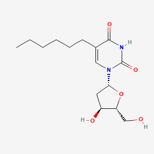 molecular formula C15H24N2O5 B1218865 Uridine, 2'-deoxy-5-hexyl- 
