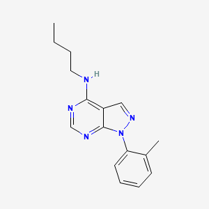 molecular formula C16H19N5 B12188690 1H-Pyrazolo[3,4-d]pyrimidin-4-amine, N-butyl-1-(2-methylphenyl)- CAS No. 1092333-70-4