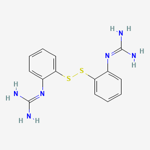 molecular formula C14H16N6S2 B1218870 1-[2-[(2-Guanidinophenyl)disulfanyl]phenyl]guanidine 