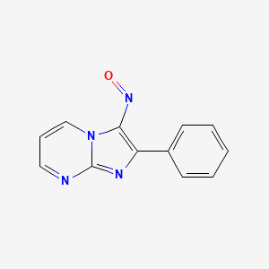 molecular formula C12H8N4O B1218873 3-Nitroso-2-phenylimidazo[1,2-a]pyrimidine CAS No. 28103-25-5