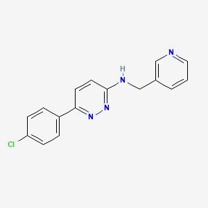 molecular formula C16H13ClN4 B12188743 [6-(4-Chlorophenyl)pyridazin-3-yl](3-pyridylmethyl)amine 