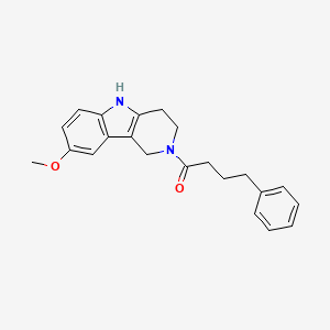 molecular formula C22H24N2O2 B12188759 1-(8-methoxy-1,3,4,5-tetrahydro-2H-pyrido[4,3-b]indol-2-yl)-4-phenylbutan-1-one 