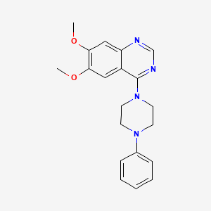 molecular formula C20H22N4O2 B12188762 6,7-Dimethoxy-4-(4-phenylpiperazin-1-yl)quinazoline 