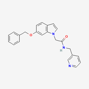 molecular formula C23H21N3O2 B12188775 2-[6-(benzyloxy)-1H-indol-1-yl]-N-(pyridin-3-ylmethyl)acetamide 